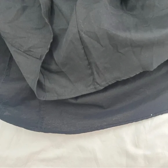 Commense Black Sara Linen Cotton Midi A-line Ballerina Summer Dress S - Picture 9 of 12